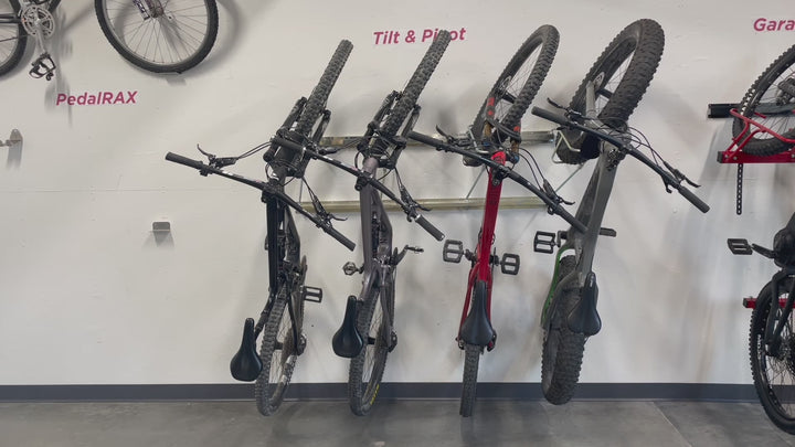 Tilt & Pivot Garage Bike Rack